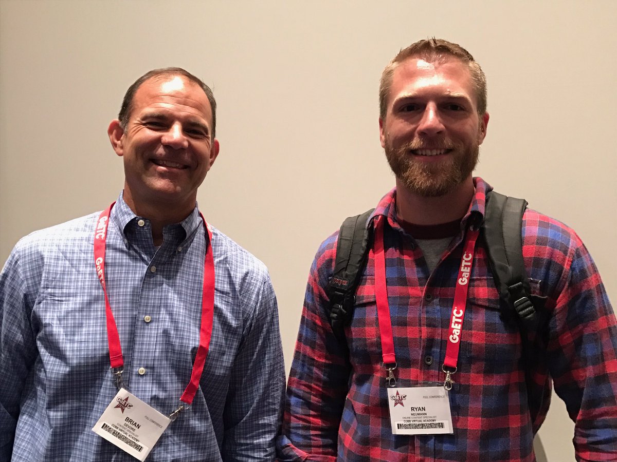Thx <a href="/FultonVirtual/">Fulton Virtual</a> for including me and @NeumannicTimes in your discussion of online teaching at #GaETC16 today! <a href="/CobbVirtual/">Cobb Virtual Academy</a>