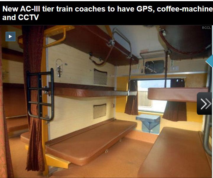 RailMinIndia's tweet photo. New AC-III tier train coaches to have GPS, coffee-machine and CCTV
https://t.co/8CvDEfh3Gr https://t.co/129O1pRlrs