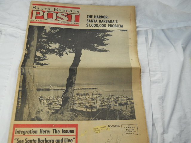 RaiseBid's tweet photo. Santa Barbara Post Newspaper 1963 First Issue Vol 1 Issue #1 California - https://t.co/6yr4uAg116 https://t.co/bZErabTcgb
