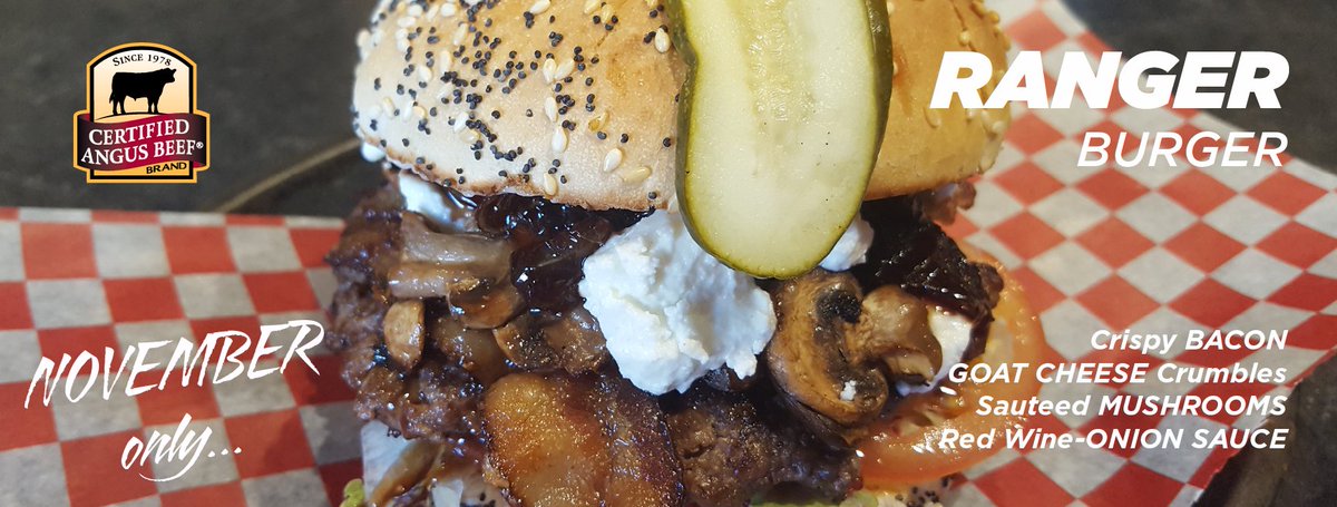 This maze is NOVEMBER ONLY! Bacon, Goat Cheese, and Sauteed Mushroom WITH Red Wine Caramelized Onion Sauce