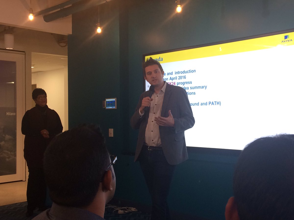 therealnomski's tweet photo. @benisotta #brokerhackathon kickoff! @AvivaCanada we make ideas come to life! 
#brokers1st #Easeofdoingbusiness #letsdothis https://t.co/2lHFw6MJBG