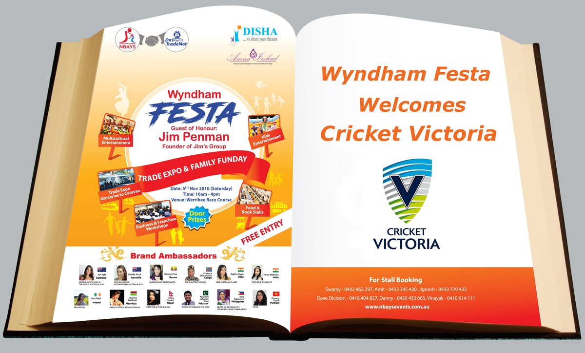 nbaysitsolution's tweet image. #WyndhamFESTA Welcome @cricketvictoria for supporting us 
nbaysevents.com.au