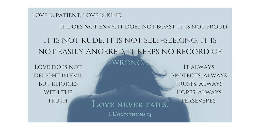 Love is patient, love is kind. It is not rude, it is not self-seeking...
#love https://t.co/Y3BVXninSV
#quote