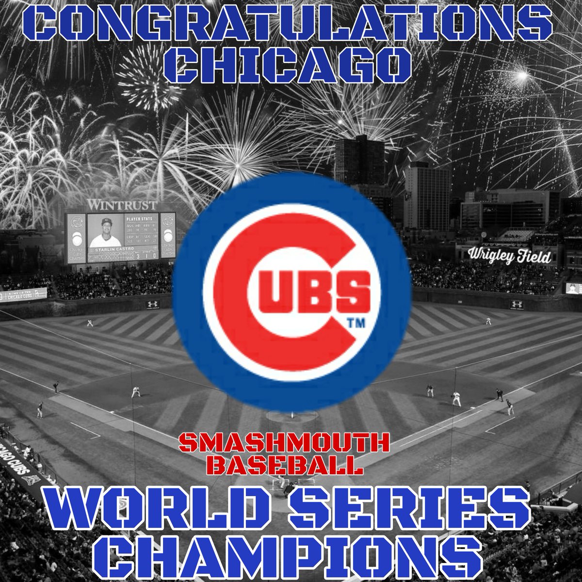SMSports16's tweet photo. Congratulations to the @Cubs! First #WorldSeries win since 1908! https://t.co/SVzvPBjPZI
