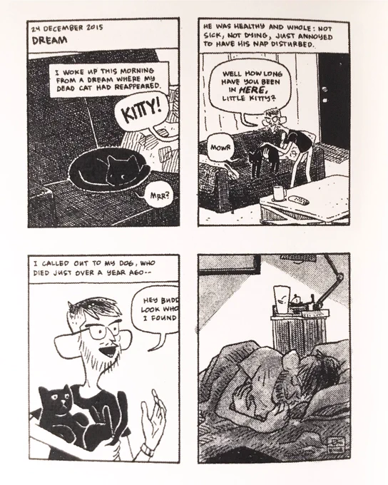 because of the way it's drawn, and perhaps because I've had this dream, this diary comic by @dharbin gets me every time. 