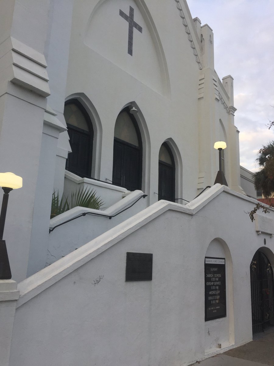 Joe Nation (@joenation) on Twitter photo Visited SC church where a white supremacist killed nine worshippers in 2015. Who says violence is ok? <a href="/realDonaldTrump/">Donald J. Trump</a>? <a href="/HillaryClinton/">Hillary Clinton</a>? Visited SC church where a white supremacist killed nine worshippers in 2015. Who says violence is ok? <a href="/realDonaldTrump/">Donald J. Trump</a>? <a href="/HillaryClinton/">Hillary Clinton</a>?