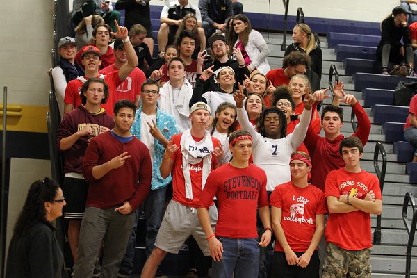 StevensonVolley's tweet photo. Thanks for the awesome student section tonight!!❤️💯 DON'T FORGET: Come out to the District Finals this FRIDAY @ 5 @ FRASER!!! https://t.co/ogRAxRezZj