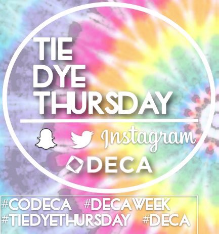 ColoradoDECA's tweet photo. TIE DYE THURSDAY!!! https://t.co/lo1Tc27Qme