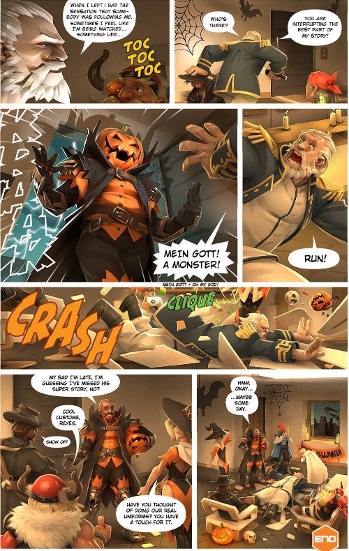 Codename_Mercy's tweet image. "This was a good day."
Original art: Blizzard Overwatch Halloween Comic