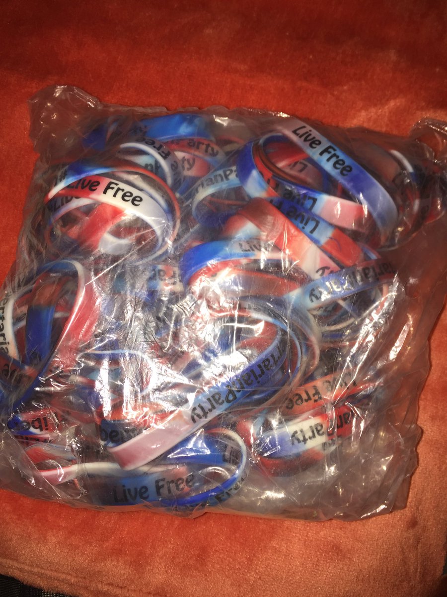 garyjohnsonahs's tweet photo. Hello America, the bracelets are in !! #LiveFree #libertarian https://t.co/IFWFpUcNOM