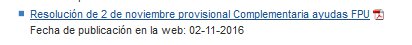 DPE_CSIC's tweet photo. Novedades #FPU2015: Resol de 2 de nov: Nuevas ayudas concedidas y nueva relación de candidatos reservas https://t.co/pbi1D8OTB5 https://t.co/O7DtONqIFr