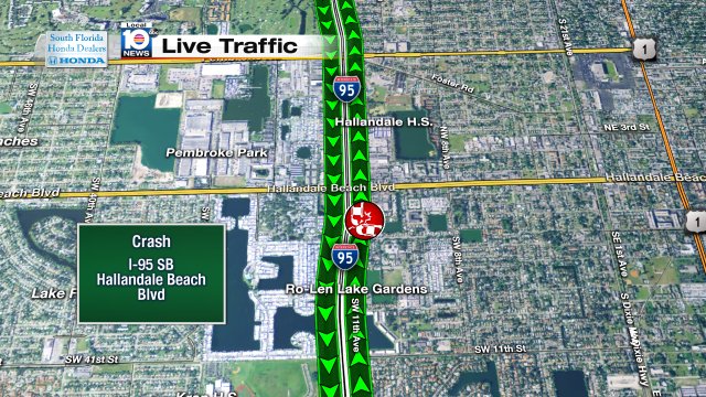 Crash on I-95 SB at Hallandale Beach Blvd #traffic https://t.co/UoZOwX6Qsw