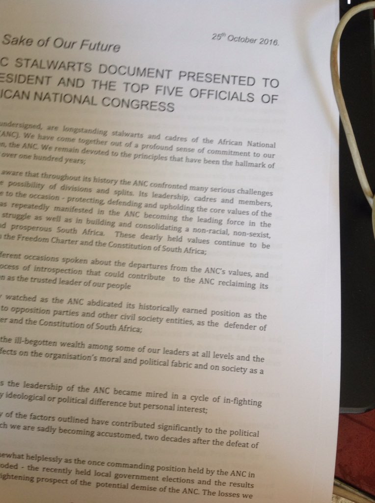 tshidi_lee's tweet photo. #ANC101 parts of the document sent by the stalwarts to Zuma https://t.co/geoC23VYeX