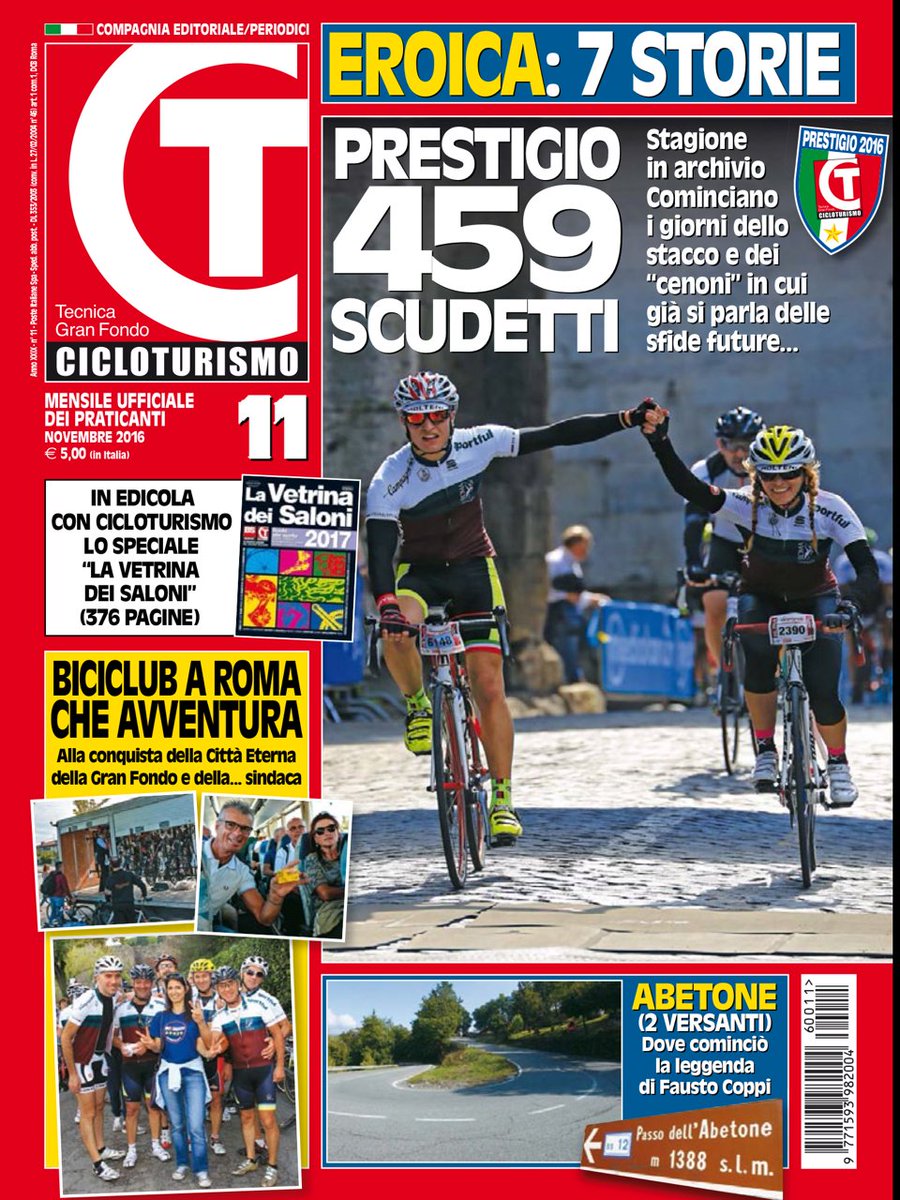 granfondoroma's tweet photo. Siamo sulla copertina di #Cicloturismo :D / #GranfondoRoma is on @cicloturismocom first page :D #GFCR2016 #mediacoverage #rassegnastampa https://t.co/Ud6UhHhx1f