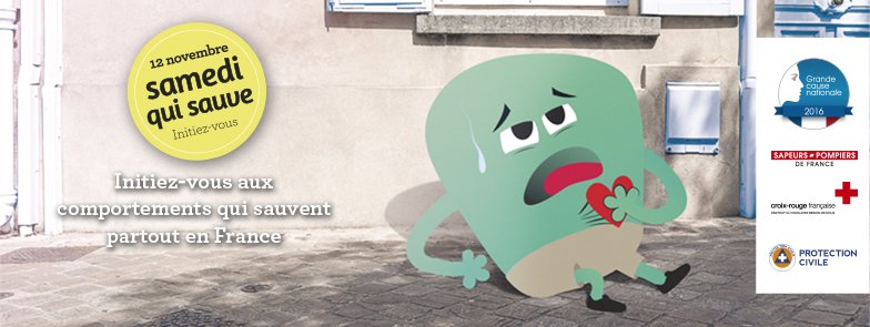 GrandeCause2016's tweet photo. Le 12 novembre, retrouvez des milliers d'initiations aux #Gestesquisauvent avec le Samedi qui sauve ! https://t.co/wplQU7Iq1Z ! https://t.co/bJuR17UmMT