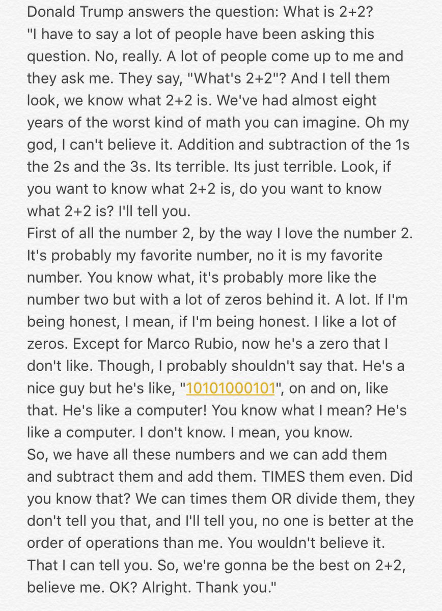 funtimesnow2025's tweet image. This literally sums up #trump in one page #2plus2