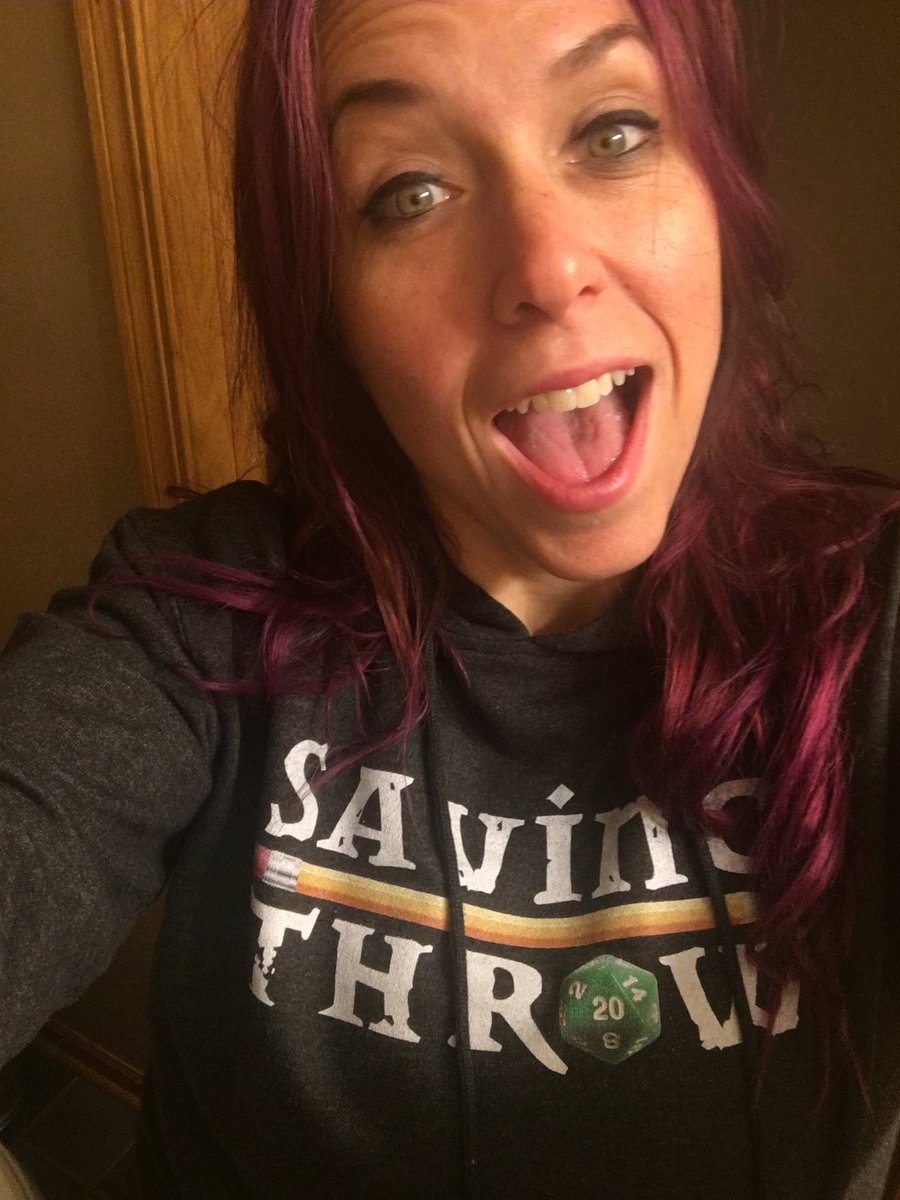 37Zombies's tweet photo. @SavingThrowShow I got my snazzy Saving Throw hoodie in the mail last week :) https://t.co/JFkH6nW0wK