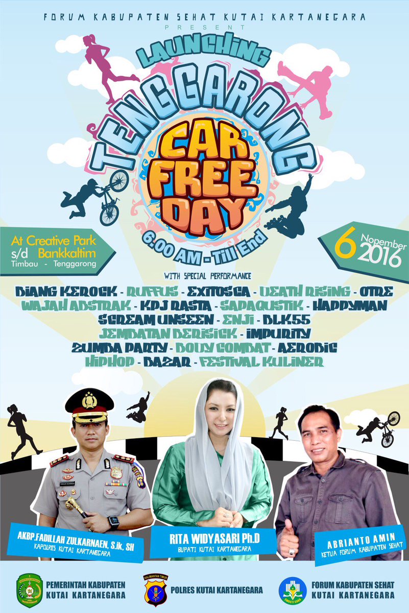 Hail stoned hari minggu pagi jangan lupa merapat, kami main di event Launching Tenggarong Car Free Day. See yaa :)) \m/