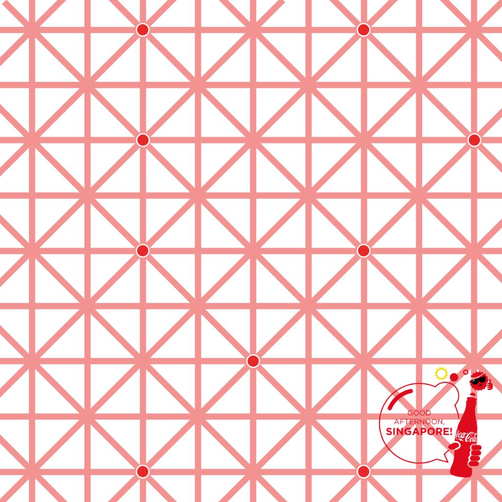 Beat the afternoon slump this afternoon – how many red dots do you see in the picture?

#CocaColaSG #PerkUpWithCoke