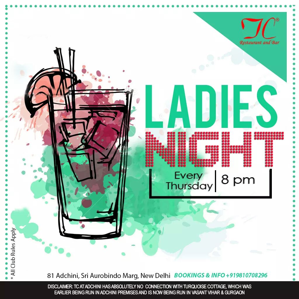 tcnewdelhi's tweet photo. @Sodelhi @LBBDelhi You might it #call it #LadiesNight we call it #Therapy Ladies Night @tcnewdelhi #adchini #thursdaymotivation #partytime https://t.co/zxopNW54HK