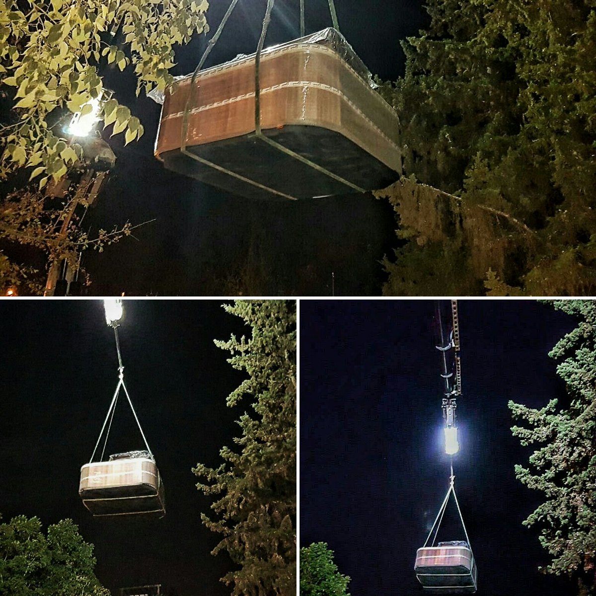 sharongsb's tweet photo. Lots of work, not enough time...Night craning a @CoastSpas Helios spa.
#coastspashottubs #ilovecoastspas https://t.co/vYY2FaWKy0