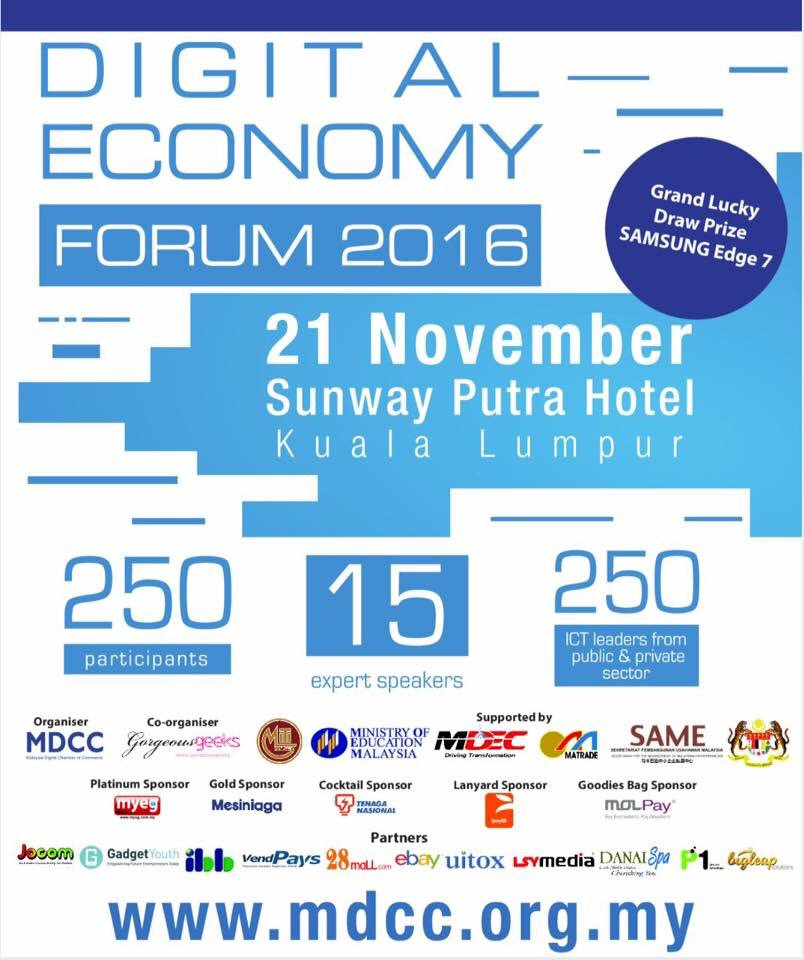 neyrashazeyra's tweet photo. Ada event FREE Digital Economy Forum 2016 this coming 21 November 2016!! Join us! https://t.co/tajfrsI5q1 #defcon2016 https://t.co/qUxpwmXB2a