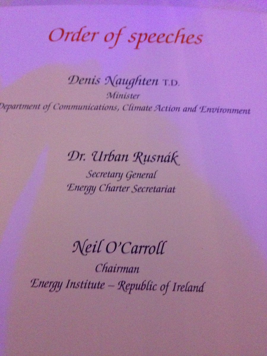 SecGenEnCharter's tweet photo. W/ Minister @DenisNaughten &amp; his team at Annual Dinner of Energy Institute. Great mtg, focused discussions &amp; vision for Ireland @Dept_CCAE https://t.co/ScNFJodWm4