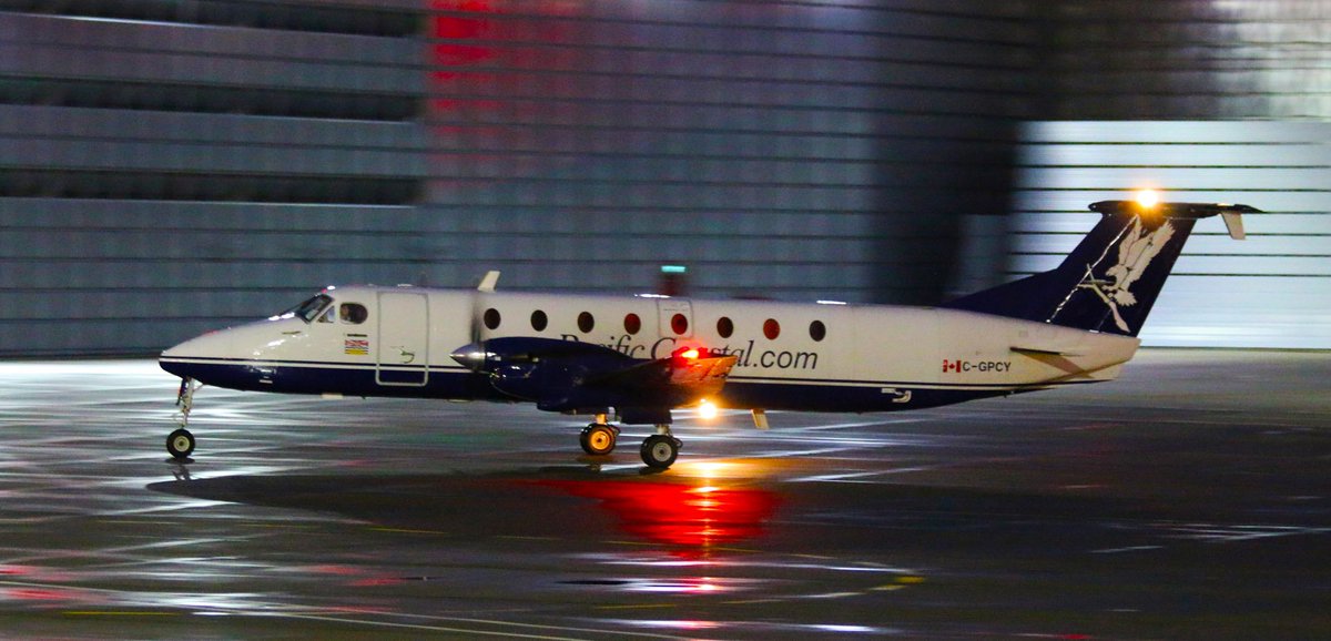 Kent_YVR's tweet photo. .@PacificCoastal #Beech1900 #CGPCY arrival @yvrairport rolling past the #engine #test area #yvrspotters #avgeek #regional #PasCo #Vancouver https://t.co/s7jP83mwnC