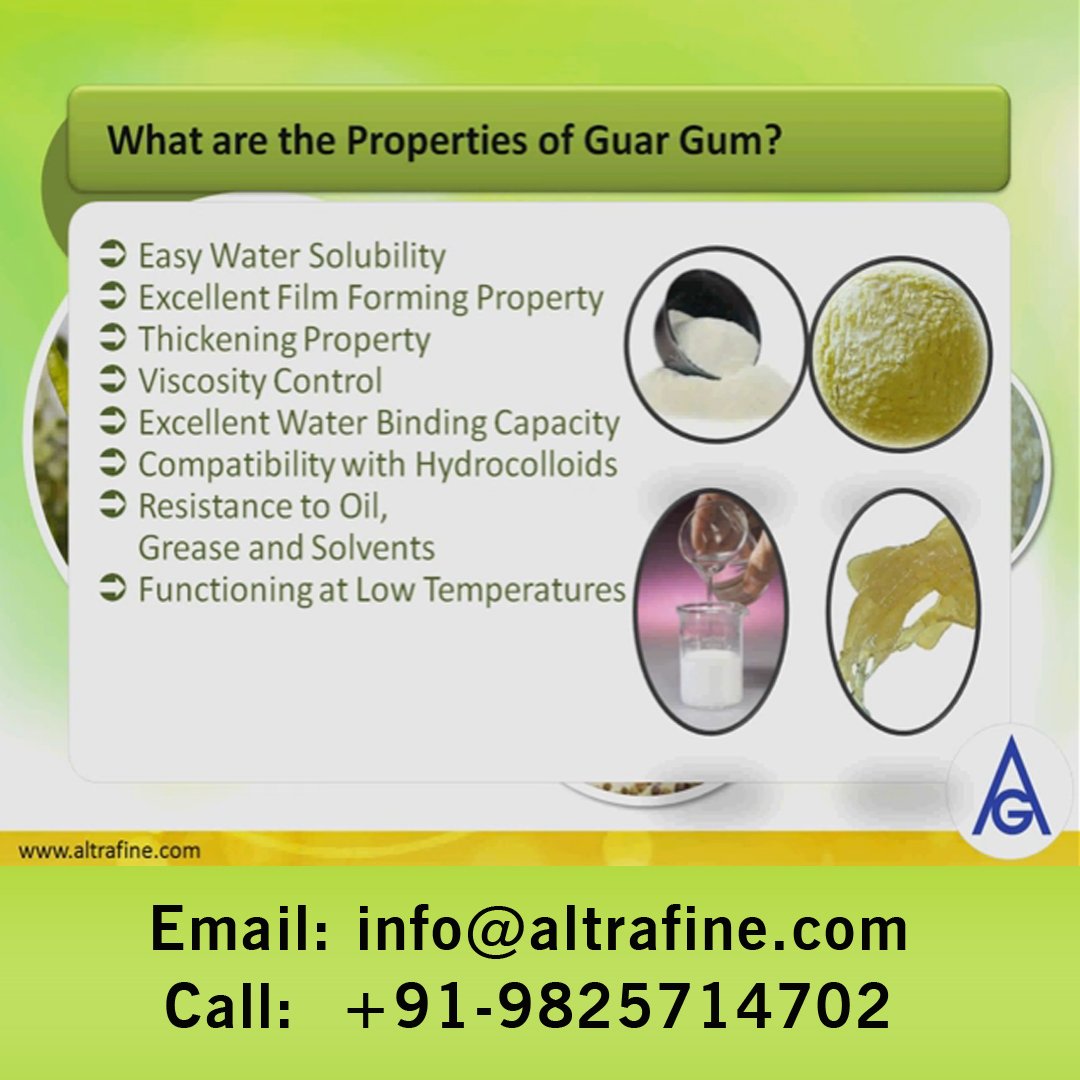 altrafinegums's tweet photo. Do you know?
What are the properties of Guar Gum?
#Altrafine #GuarGum #GuarGumPowder #GuarGumProperties https://t.co/NL8krfnh6k