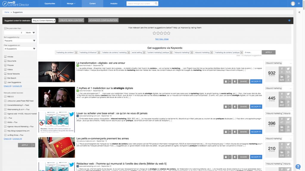 Cyril_Dhenin's tweet image. [Test Soluces] Scoop.it Content Director, le métronome de vos contenus  buff.ly/2fbzNy9 #contentmarketing #contentools #martech