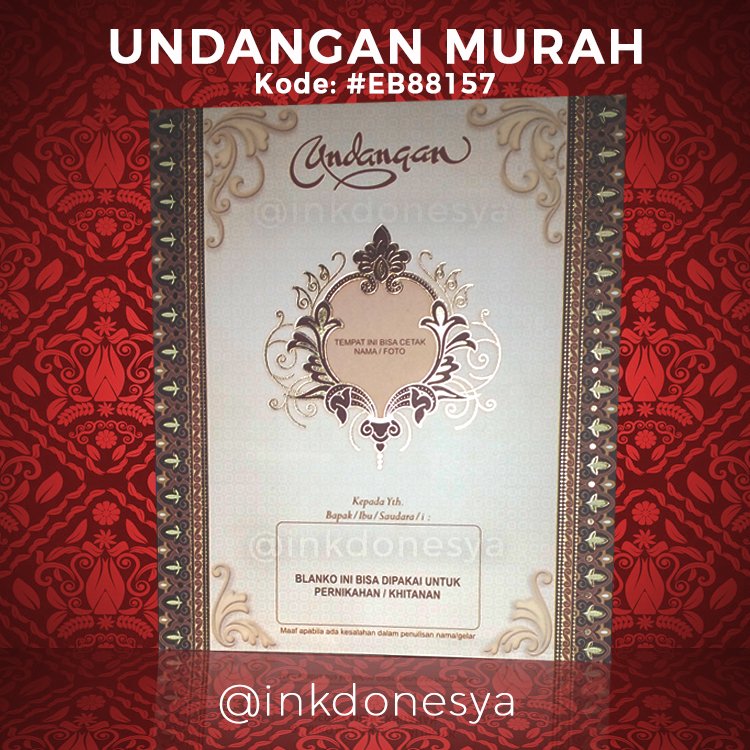 inkdonesya's tweet photo. Undangan Murah harga mulai Rp 800,-
Follow IG @inkdonesya
#nggakikutdemo #BasukiDiujungTanduk #JihadGwKerja #UndanganMurahMalang #undangan https://t.co/00OSXsfwlU