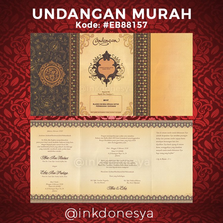 inkdonesya's tweet photo. Undangan Murah harga mulai Rp 800,-
Follow IG @inkdonesya
#nggakikutdemo #BasukiDiujungTanduk #JihadGwKerja #UndanganMurahMalang #undangan https://t.co/q2e6GcVRD3