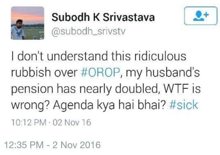 geetv79's tweet photo. Let us Have #Justice4OROPMartyr
& NOT False Prachar by Pracharak Sarkar
Where Men have Husbands with Doubled Pension
#ModiInsultedArmy https://t.co/6p70ssiIRn