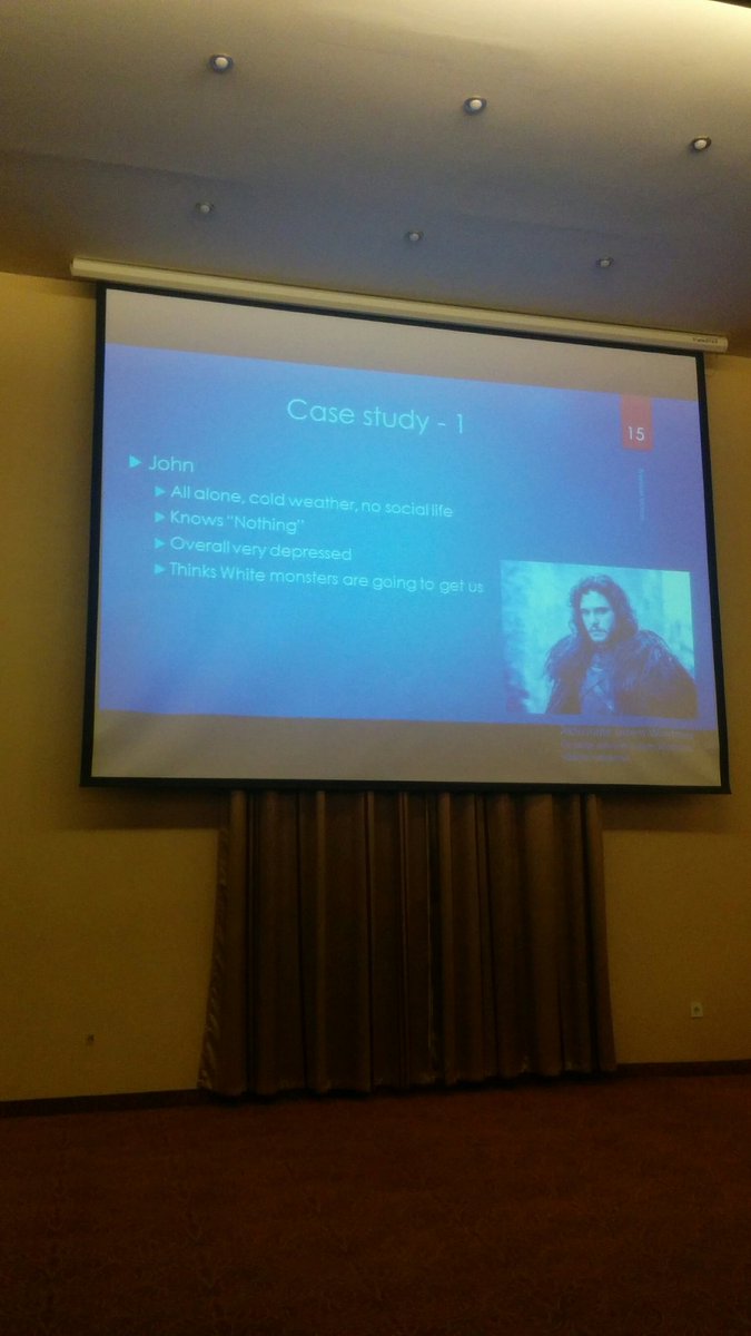 fleisinger's tweet photo. @JonSnowTM might have depression #mentalhealth @EPSAaa2016 https://t.co/uWJPqlFzah