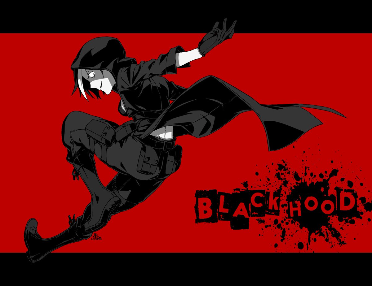 「ブラックフード
神出鬼没のイケメン女子ヒーロー 」|亀左衛門のイラスト