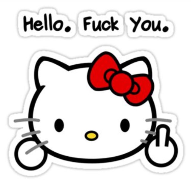 Hervexx's tweet photo. Quand j ai vu le filtre #hellokitty #hellokittyfilter #fuckyou #JourneeDeLaGentillesse https://t.co/hI8fndOb0x