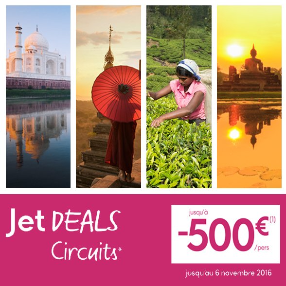 jettours's tweet photo. Inde, Birmanie, Sri Lanka, Cuba, Namibie...
Partir s'évader et profiter de nos offres Jet DEALS Circuit
>>https://t.co/BZWHLyyBg8 https://t.co/Hmgk30BWsC