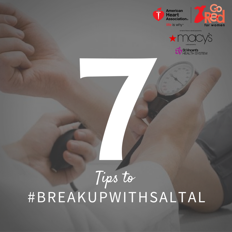 HeartAlabama's tweet photo. 7 tips to reduce sodium today: https://t.co/Ete0i8oRqd #BreakUpwithSaltAL presented by #BhamGoRed local sponsor @stvhealth #CheckItBham https://t.co/iZVPwweG1c
