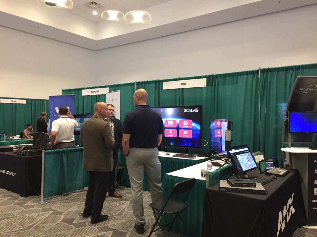 ScalaBV's tweet photo. @SeanKozlowski &amp; Ron from our channel team talking #digitalsignage (&amp; touring @Vikings stadium!) at #avism2016 this week! https://t.co/WtqXGZ8HxG