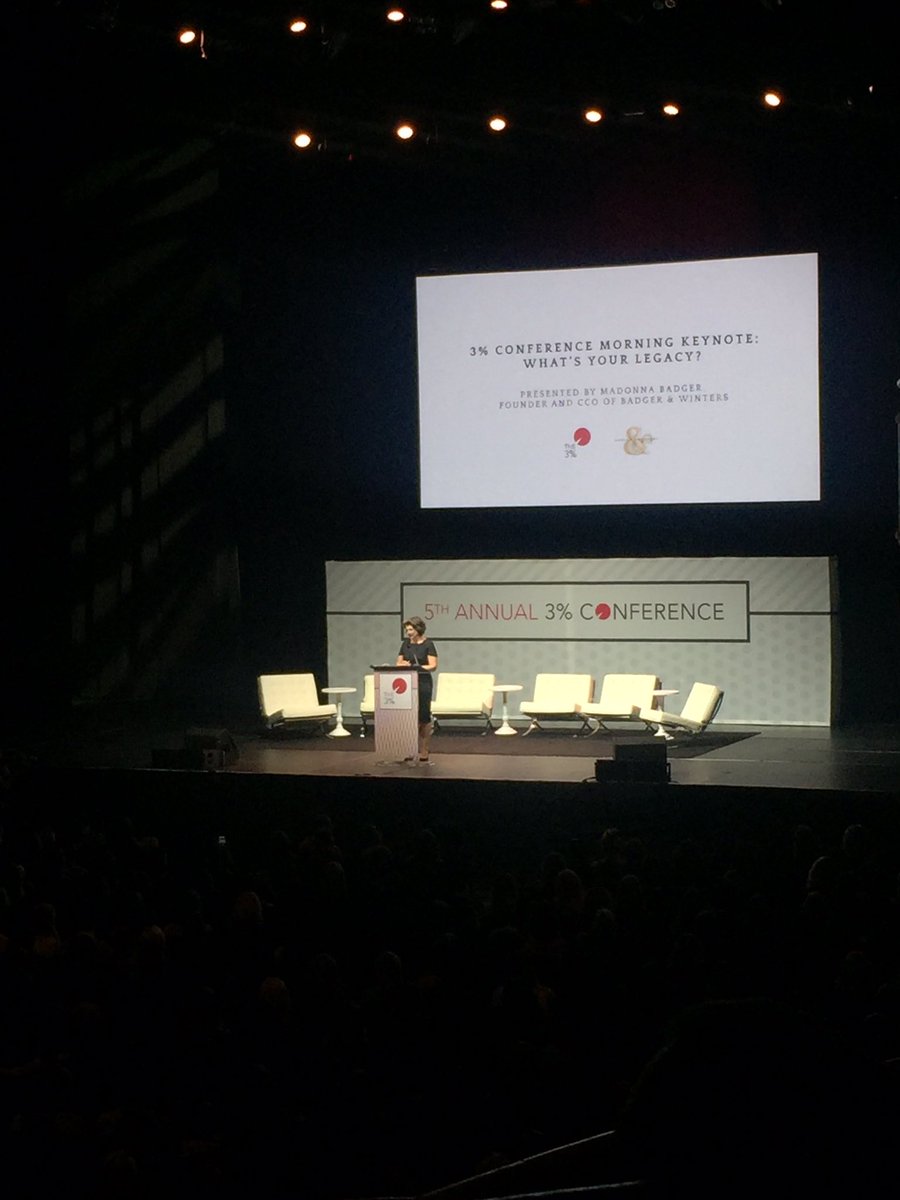 amertzman's tweet image. "I fight with love, hope and forgiveness" - the always inspiring @madonnabadger kicking off the @3PercentConf #3percentconf