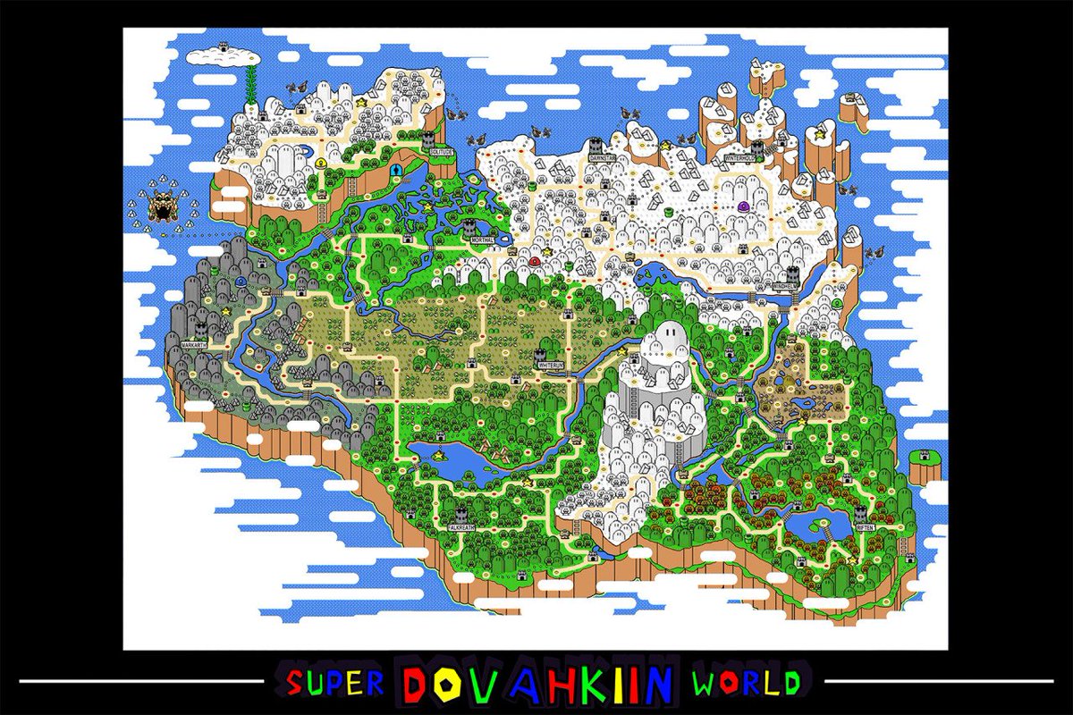 super mario world maps Onlmaps On Twitter Super Mario World Map Of Skyrim More Super super mario world maps
