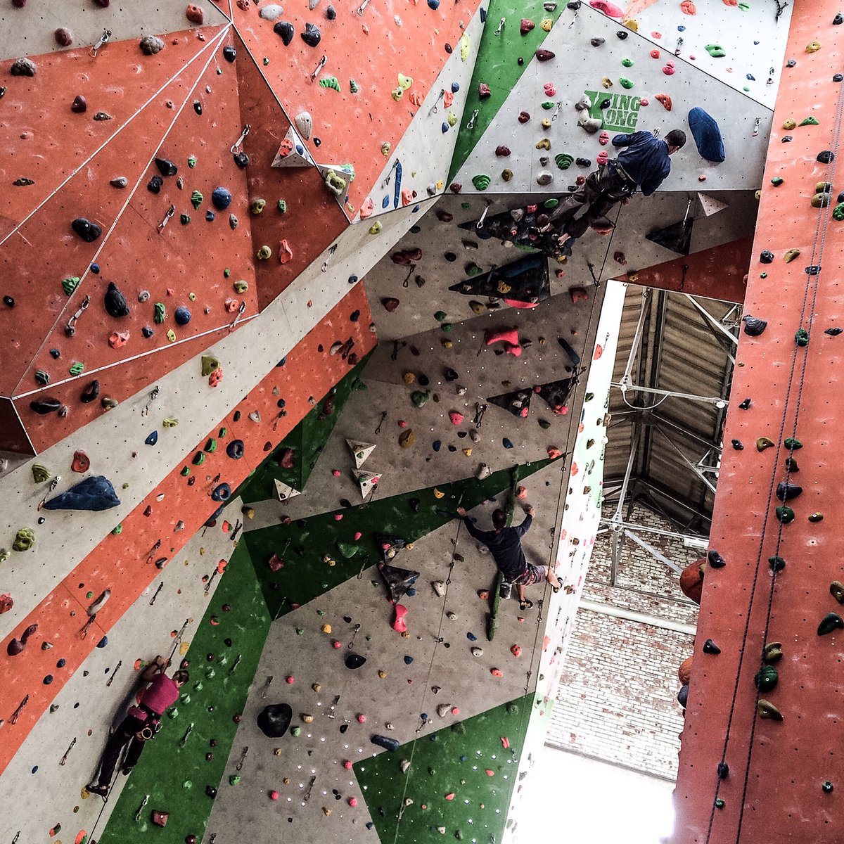 Parthian_RDG's tweet photo. Our #compwall is getting well used this #lunchtime! #climbers #climbing #lunchtimeclimb #lunchtimecrew #climbforafiver #getpumped #training https://t.co/N7yO4HyJG4