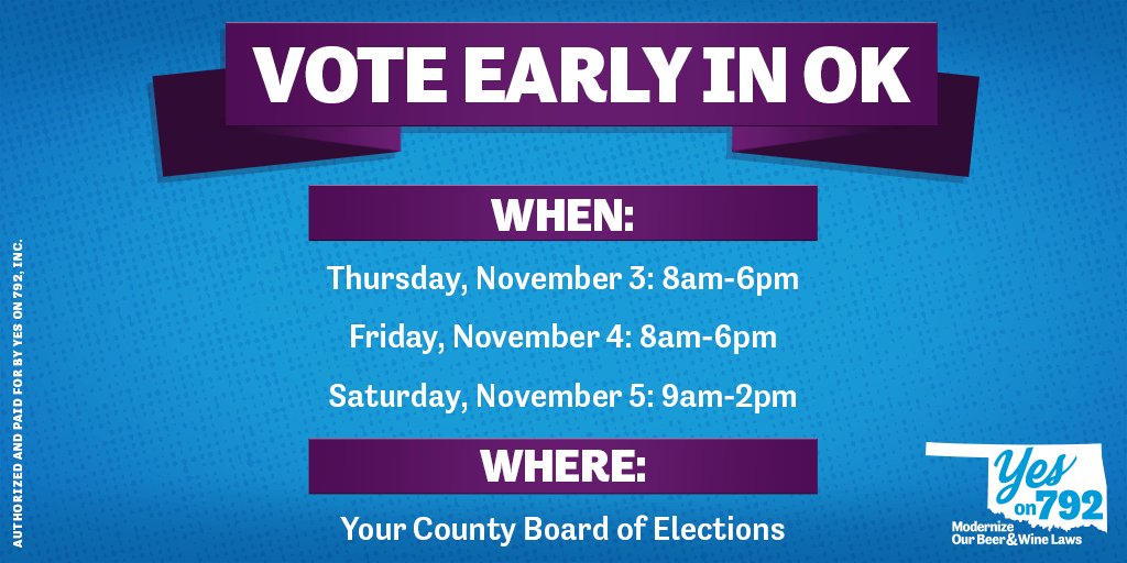 YesOn792's tweet photo. Early voting starts TODAY—8AM-6PM. Vote at your County Board of Elections—not your normal polling place. Find yours: https://t.co/BgkK0JIscx https://t.co/01HznOdDjU