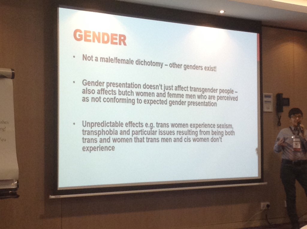 BonsaiLee's tweet photo. Sharing a wider understanding of gender and impacts around gender equality @mixosaurus #genovate16 https://t.co/INoBiYRZYq