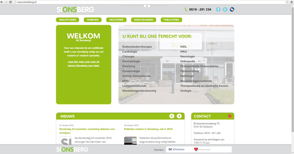 Vanaf vandaag is onze website uitgebreid met een pagina per specialisme. Kijk op sionsberg.nl voor het eindresultaat!