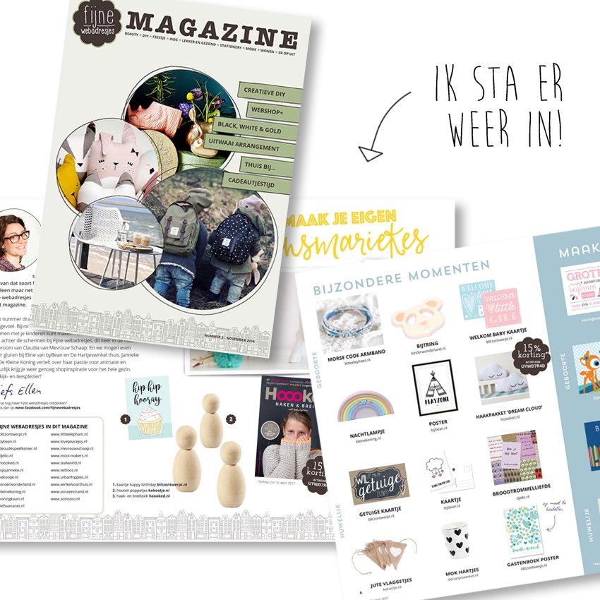 BlitzontwerpT's tweet photo. Wat leuk! Ik sta weer in het nieuwe magazine van @webadresjes nr.05! https://t.co/g5zGxA8RdP https://t.co/OtbTGQ8jwG