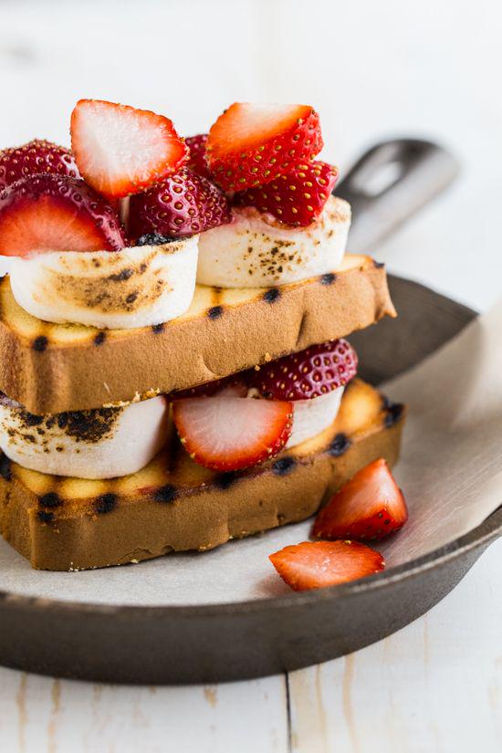 Marshmallow Strawberry Shortcake French Toast