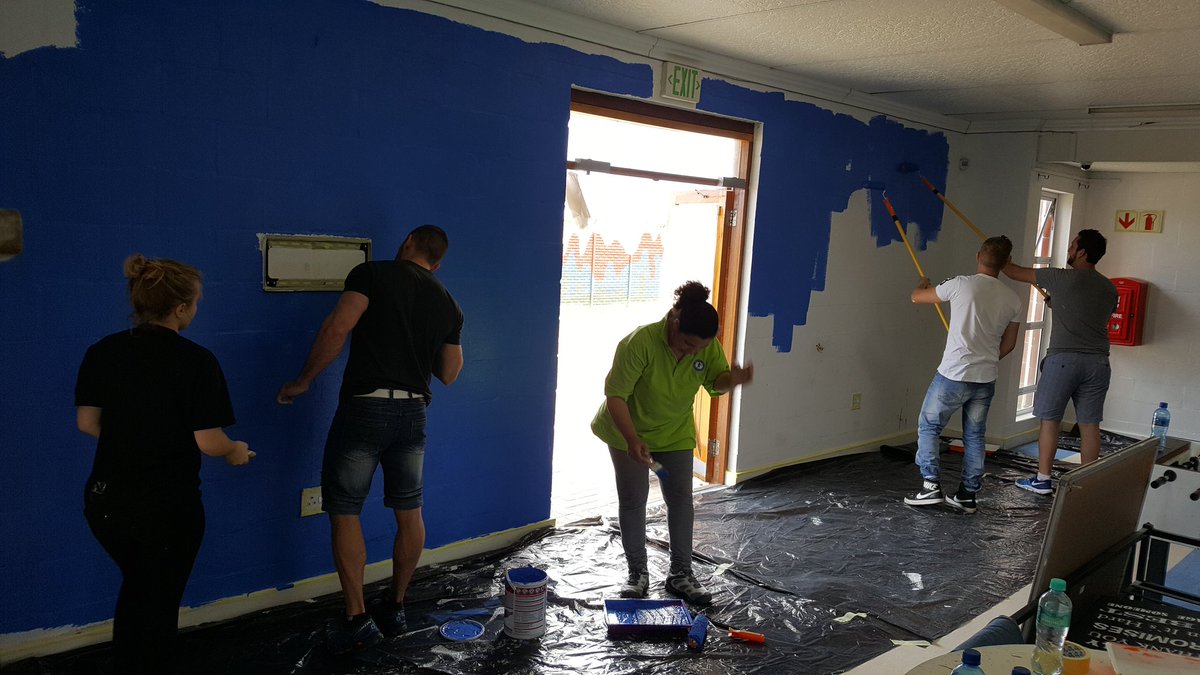 BizCBAGroup's tweet photo. White to Blue for https://t.co/xc1xgN3Io2 communal area. CBA team having a blast https://t.co/5t8YHdxDpE