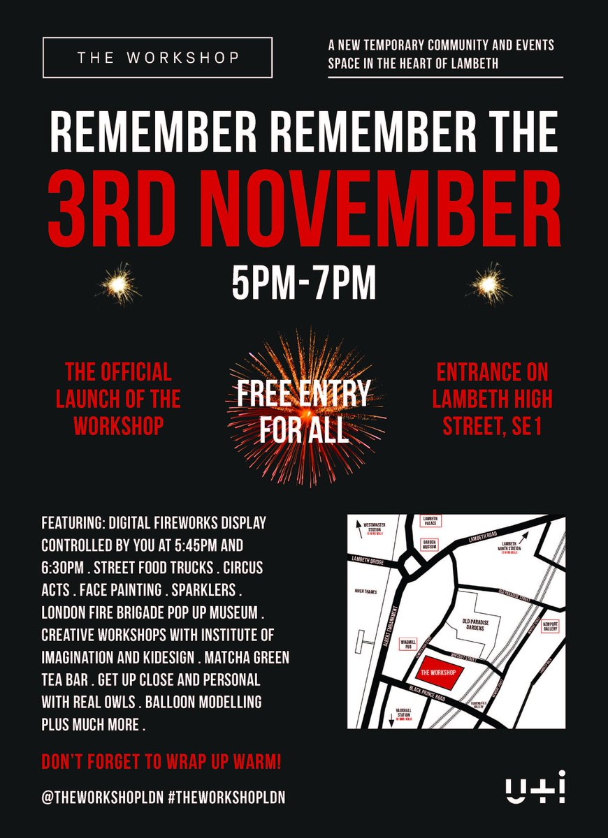 TheWorkshopLDN's tweet photo. T-minus 7 hours and counting! We hope you can join us this evening for our official launch 5pm-7pm, wrap up warm! #launch #countdown https://t.co/ipDb2JDb0Q
