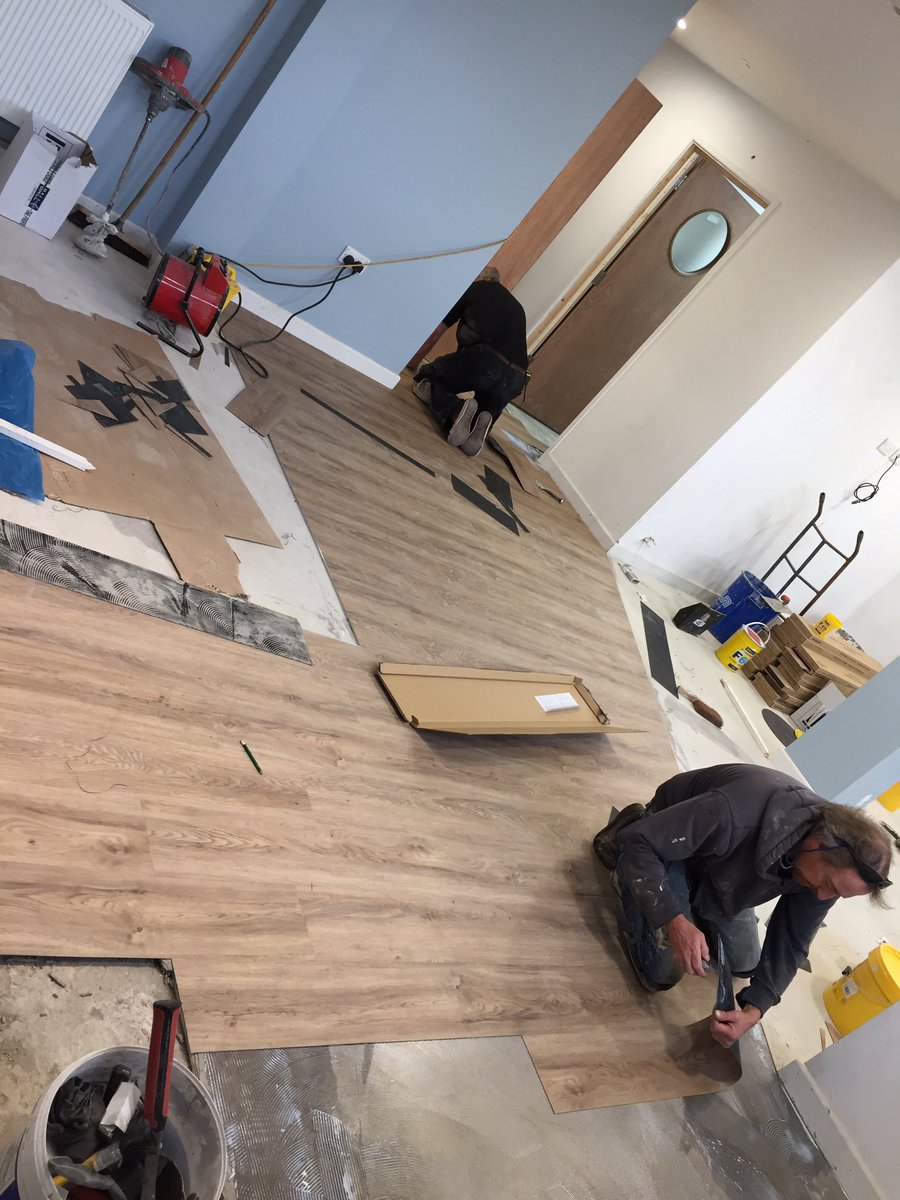 Lovely flooring being placed down. Taking shape